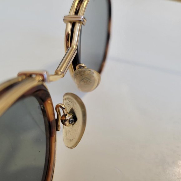 Jean Paul Gaultier 56-2271 sunglass.GOLD-PLATED metal frame with tortoise plasti - Picture 9 of 11